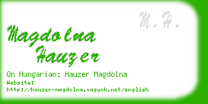 magdolna hauzer business card